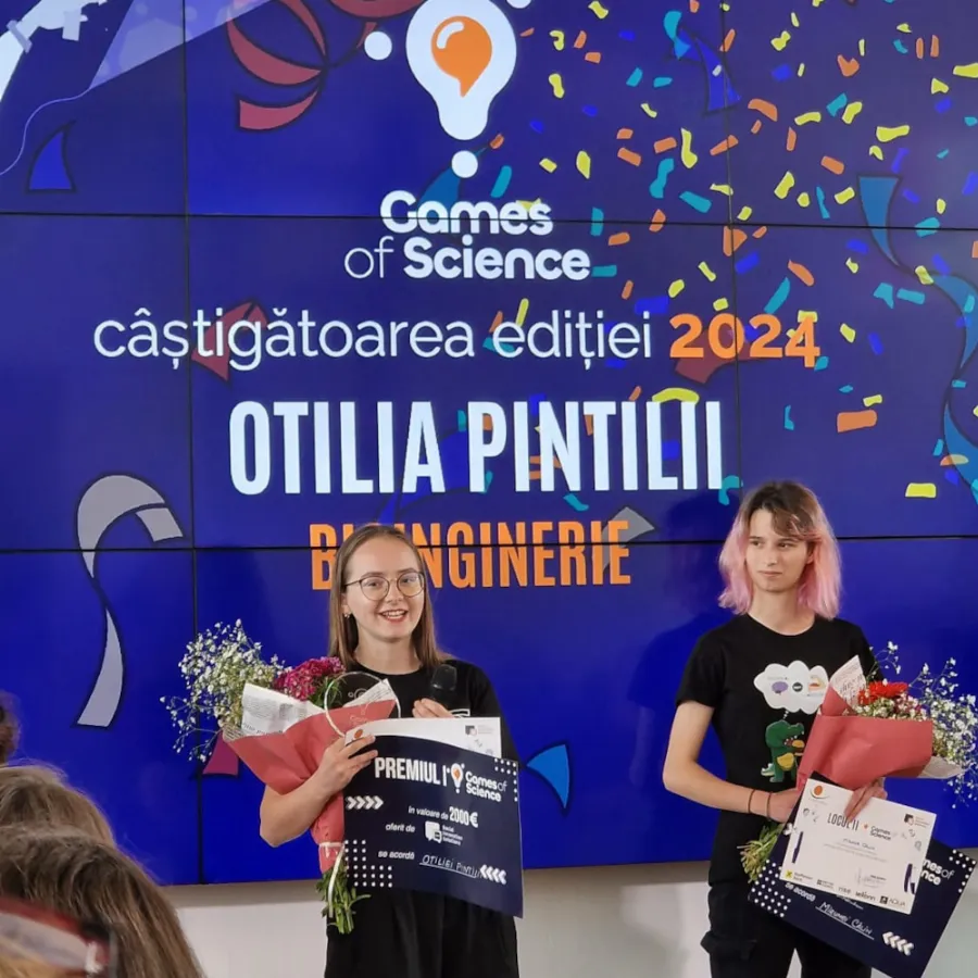 Otilia Pintilii, câștigătoarea ediției 2024 a Games of Science